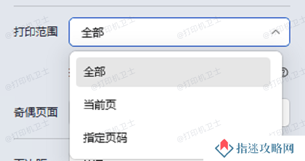 检查打印设置