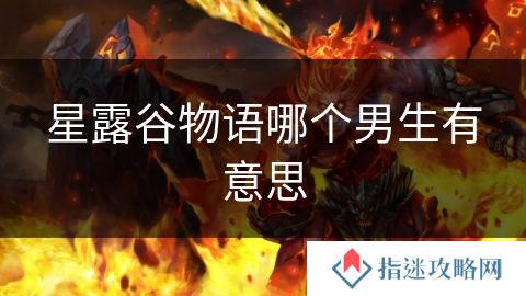 星露谷物语哪个男生有意思